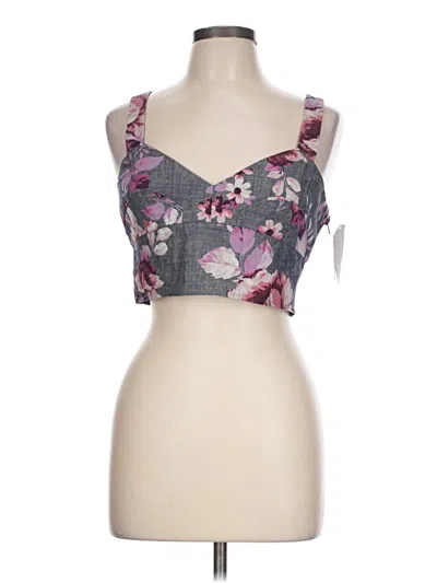 Jill Jill Stuart Sleeveless Top Purple Sweetheart Neckline Tops