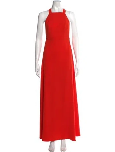 Pre-owned Jill Jill Stuart Square Neckline Long Dress In Orange