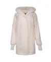 Jill Martin Men's And Women's Cream Wnba Breast Cancer Awareness Oversized Hooded Sweater In White