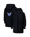 Jill Martin Men's And Women's The Best Lounger In The World Black Charlotte Hornets Oversized Open-front Hoodie In Black
