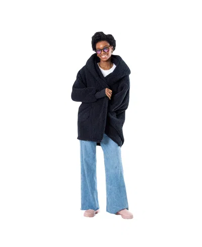 Jill Martin Men's And Women's The Best Lounger In The World Black Boston Celtics Oversized Open-front Hoodie Swe