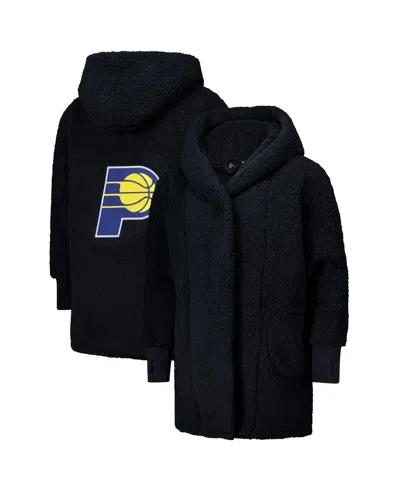 Jill Martin Men's And Women's The Best Lounger In The World Black Indiana Pacers Oversized Open-front Hoodie Swe