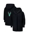Jill Martin Men's And Women's The Best Lounger In The World Black Milwaukee Bucks Oversized Open-front Hoodie Sw In Black