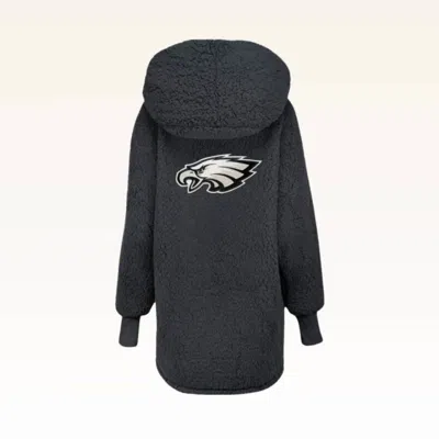 Jill Martin Women's Philadelphia Eagles Sherpa Lounger Jacket In Black