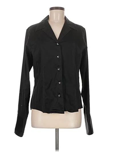 Pre-owned Jill Mcgowan Long Sleeve Blouse In Black