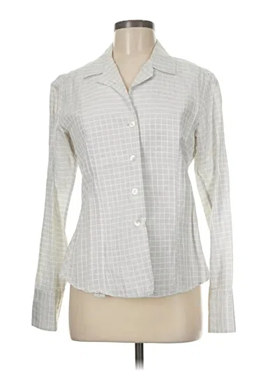 Pre-owned Jill Mcgowan Long Sleeve Blouse In Gray
