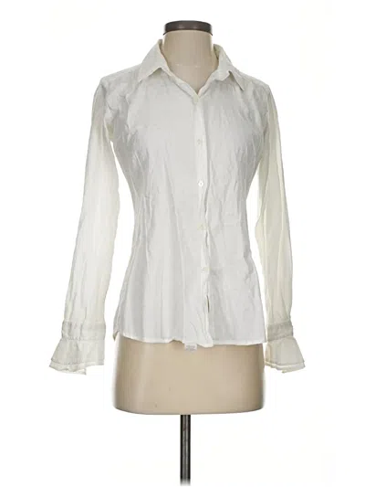 Pre-owned Jill Mcgowan Long Sleeve Blouse In Ivory