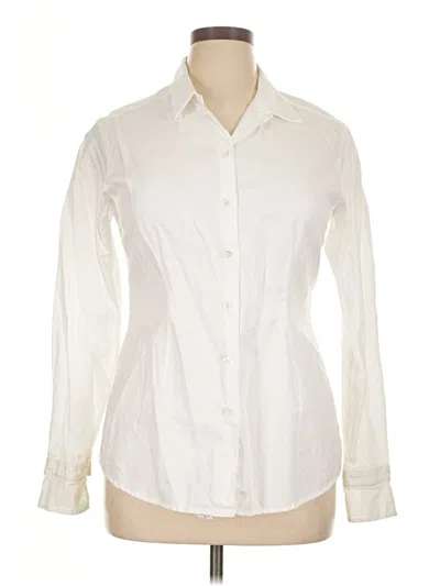 Pre-owned Jill Mcgowan Long Sleeve Button Down Shirt In Ivory