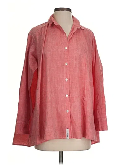 Pre-owned Jill Mcgowan Long Sleeve Button Down Shirt In Red