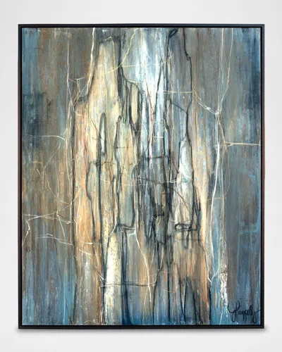 Jill Pumpelly Fine Art Letting Go Hand-embellished Giclee In Grey