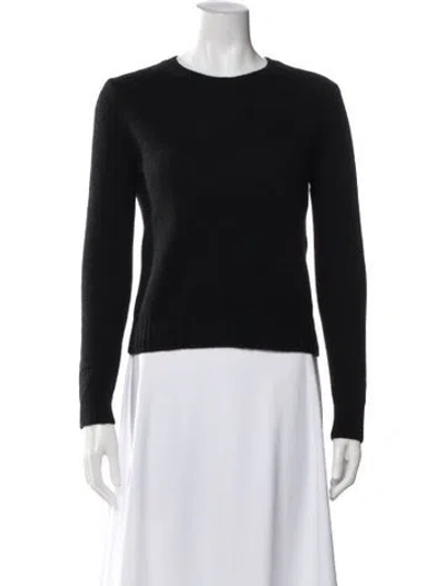 Pre-owned Jill Roberts Cashmere Crew Neck Sweater In Black
