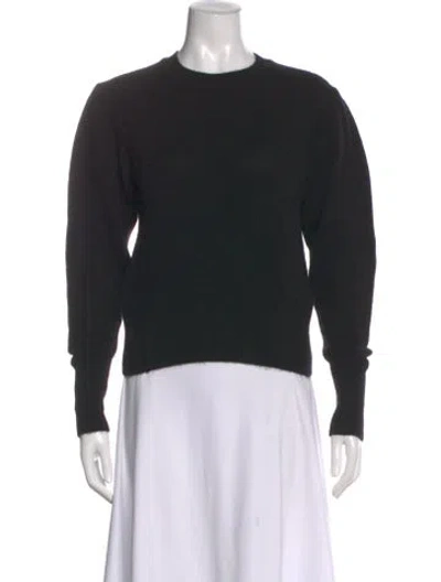 Pre-owned Jill Roberts Cashmere Crew Neck Sweater In Black