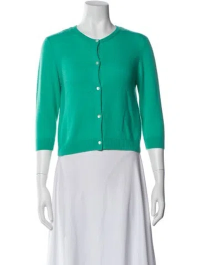 Pre-owned Jill Roberts Cashmere Crew Neck Sweater In Multi