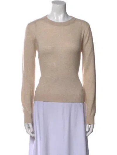 Pre-owned Jill Roberts Cashmere Crew Neck Sweater In Neutral