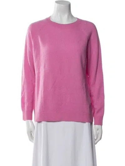 Pre-owned Jill Roberts Cashmere Scoop Neck Sweater In Pink
