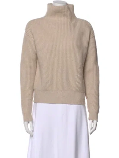 Pre-owned Jill Roberts Cashmere Turtleneck Sweater In Neutral