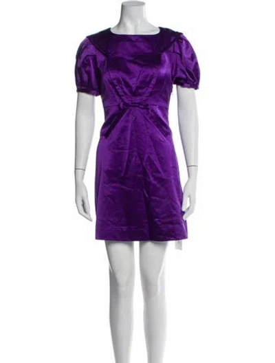 Pre-owned Jill Stuart Bateau Neckline Knee-length Dress In Purple