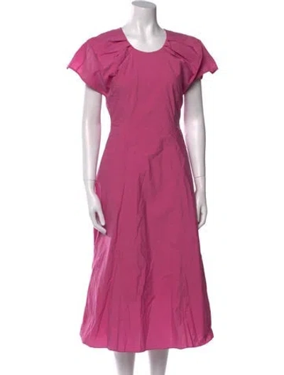 Pre-owned Jill Stuart Crew Neck Midi Length Dress In Purple