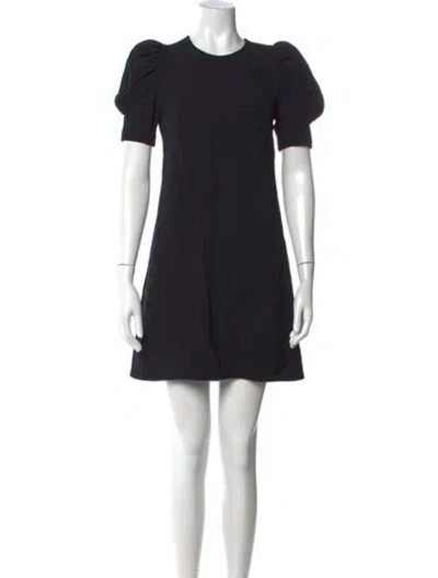 Pre-owned Jill Stuart Crew Neck Mini Dress In Black
