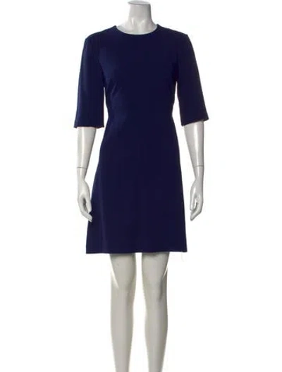 Pre-owned Jill Stuart Crew Neck Mini Dress In Blue