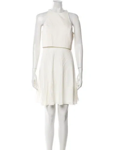 Pre-owned Jill Stuart Crew Neck Mini Dress In Neutral