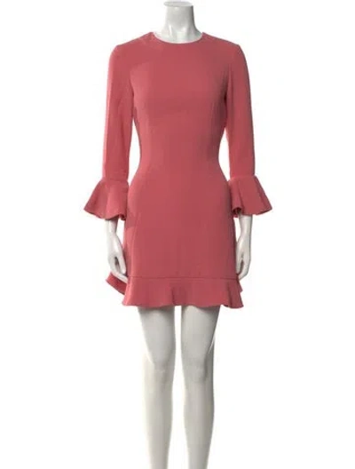 Pre-owned Jill Stuart Crew Neck Mini Dress In Pink