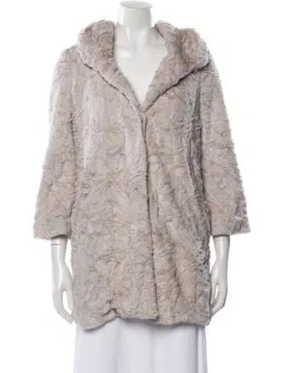 Pre-owned Jill Stuart Faux Fur Jacket In Neutral
