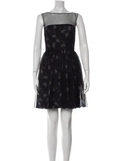 Pre-owned Jill Stuart Floral Print Mini Dress In Black