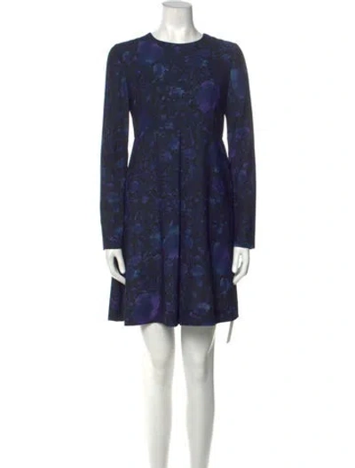 Pre-owned Jill Stuart Floral Print Mini Dress In Blue