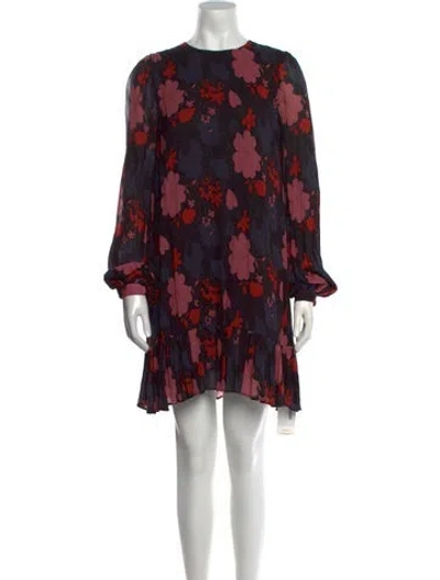 Pre-owned Jill Stuart Floral Print Mini Dress In Multi