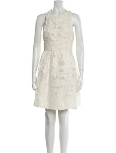Pre-owned Jill Stuart Floral Print Mini Dress In Neutral