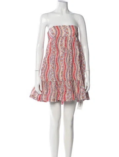 Pre-owned Jill Stuart Floral Print Mini Dress In Red