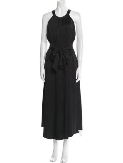 Pre-owned Jill Stuart Halterneck Long Dress In Black