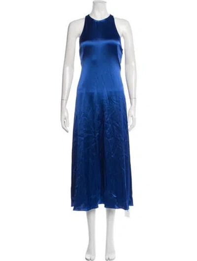 Pre-owned Jill Stuart Halterneck Midi Length Dress In Blue