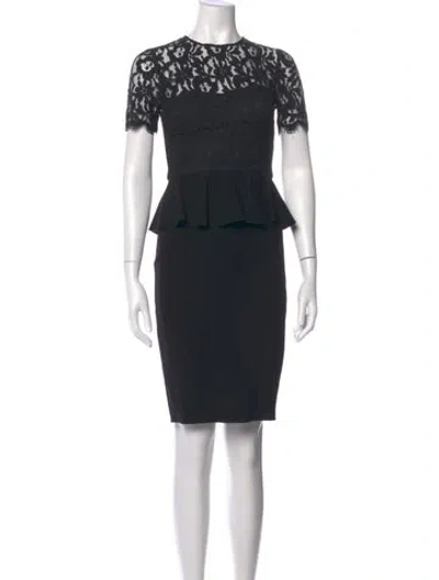 Pre-owned Jill Stuart Lace Pattern Knee-length Dress In Blue