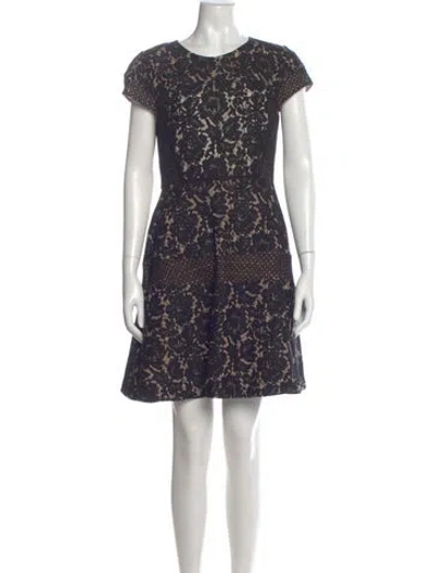 Pre-owned Jill Stuart Lace Pattern Mini Dress In Blue