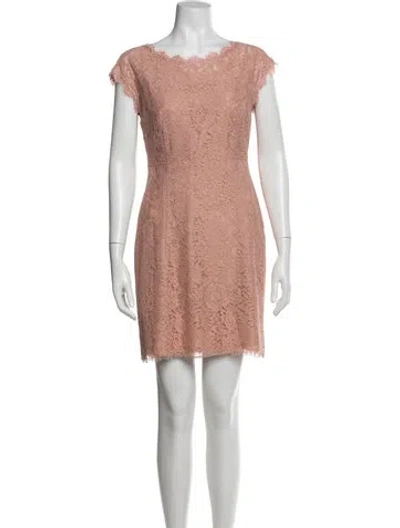 Pre-owned Jill Stuart Lace Pattern Mini Dress In Pink
