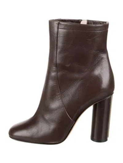 Pre-owned Jill Stuart Leather Boots In Burgundy