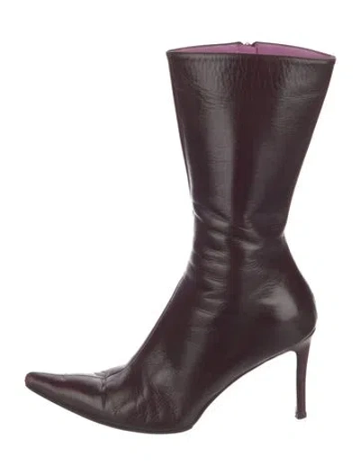 Pre-owned Jill Stuart Leather Boots In Purple