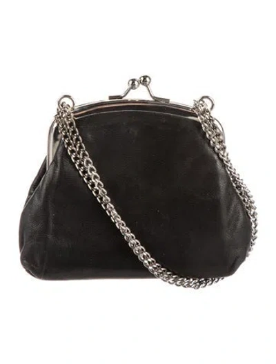 Pre-owned Jill Stuart Leather Evening Bag In Black