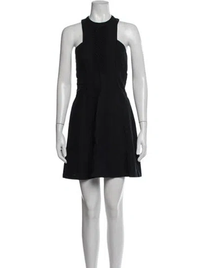 Pre-owned Jill Stuart Linen Mini Dress In Black