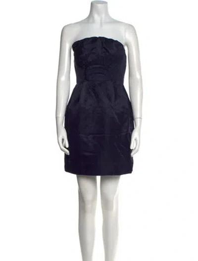 Pre-owned Jill Stuart Linen Mini Dress In Blue