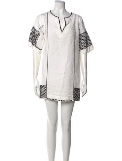 Pre-owned Jill Stuart Linen Mini Dress In White