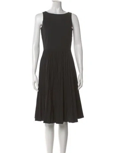 Pre-owned Jill Stuart Merino Wool Midi Length Dress In Black