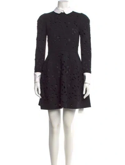 Pre-owned Jill Stuart Mock Neck Mini Dress In Black