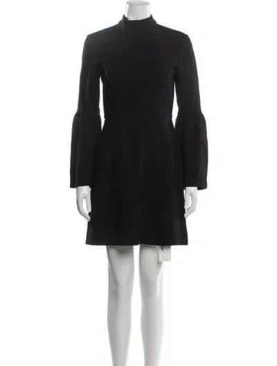 Pre-owned Jill Stuart Mock Neck Mini Dress In Black