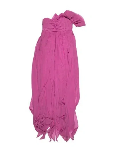 Pre-owned Jill Stuart One-shoulder Long Dress In Pink