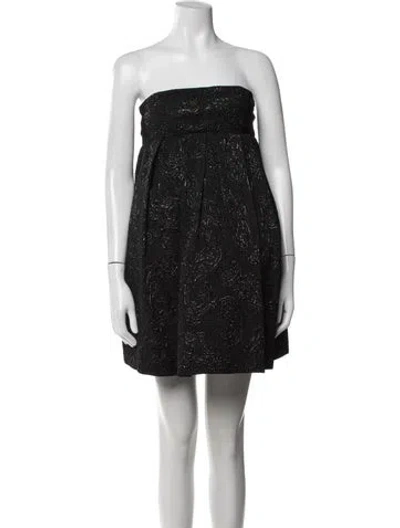 Pre-owned Jill Stuart Paisley Print Mini Dress In Black