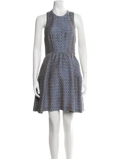 Pre-owned Jill Stuart Patterned Mini Dress In Blue