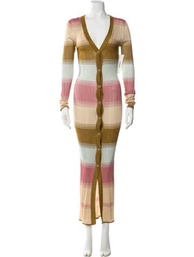 Pre-owned Jill Stuart Plaid Print Long Dress In Multi